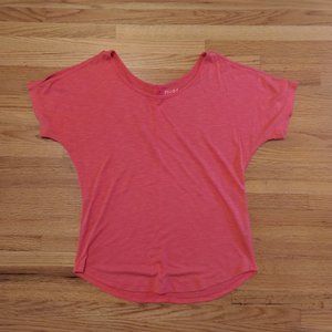 Mudd Coral/Pink Cold Shoulder Top